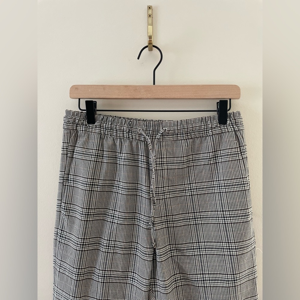 H&M Women’s Slim Fit Ankle Length Plaid Trouser Jogger Pants - Picture 3 of 9